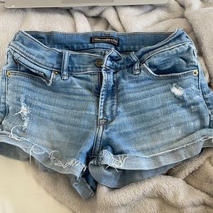 Abercrombie & fitch blue jean shorts